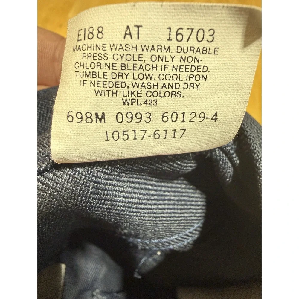 Vintage 1993 Levi's Action Slacks 34x32 Black Bootcut USA Polyester Mens